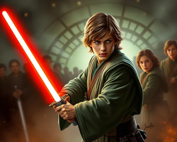 Retrato de Luke Skywalker no filme "O Último Jedi" em formato PNG